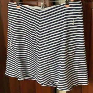 Striped Navy and White Skirt
